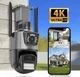 Уличная охранная поворотная WIFI камера Dual Lens Zoom 8MP сирена, зум, iCSee с удаленным доступом и ночной съемкой - изображение 7