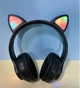 Бездротові навушники з підсвічуванням CAT JST-28 Bluetooth чорні для комп'ютера котячі вушка microSD AUX - зображення 5
