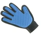 Перчатка для вычесывания шерсти True Touch, Тру Тач, Pet Glove, для кошек, собак, на правую руку, синяя - изображение 2