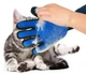 Перчатка для вычесывания шерсти True Touch, Тру Тач, Pet Glove, для кошек, собак, на правую руку, синяя - изображение 3