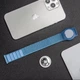Нейлоновый детский ремешок браслет с липучкой для Apple Airtag 170 мм, голубой (91520037) - изображение 6