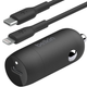 Автомобільний зарядний пристрій Belkin BoostCharge 30W USB-C Car Charger + USB-C - Lightning кабель Black (745883852369) - зображення 1