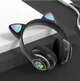 Bluetooth навушники з вушками бездротові bluetooth чорні дитячі навушники з підсвічуванням - зображення 2