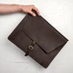 Кожаная папка с инициалами, органайзер папка, Brown, Malina Leather - изображение 1