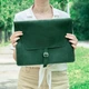 Именной органайзер-папка с гравировкой, Green, Malina Leather - изображение 1