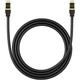 Сетевой кабель Baseus High Speed CAT8 40Gigabit Ethernet Cable (Round Cable) 1.5m (B0013320A111-02) Cluster Black - изображение 1