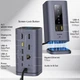USB-хаб Baseus Spacemate Series 11-in-1 (MAC) Docking Station Type-C to HDMI 4K@60Hz x3 + USB-A x4 + USB-C x2 + RJ45 x1 + 3.5mm Audio x1 (B00568101813-01) Space Grey - изображение 4