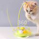 Игрушка для кота с перьями, игрушка дразнилка для кошек вращается на 360° - изображение 6