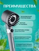 Насадка для душа турбо воронка Массажная с фильтром Водосберегающая силиконовые шипы - изображение 4