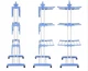 Многоярусная сушилка для белья, вещей, одежды Garment rack with wheels складная Синий - изображение 2