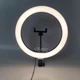 Кільцева світлодіодна Led-лампа YQ 30 cm тримачем для телефона та кріпленням під штатив - QX-300, чорна - зображення 5
