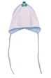 Шапка на завязках для мальчика двойной трикотаж Teddy Bear голубая 1м+ (50978) - изображение 4