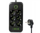 Підовжувач мережевий UA Power F06U, 4USB, Type-C, 6 розеток, 2 м, чорний - зображення 1
