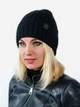 Шапка жіноча Malisa Латина 15-1173-LT-218 54-58 Чорна - зображення 2