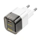 Сетевого зарядного пристрою HOCO C125A Transparent tribute single-port PD20W charger Transparent Black (6931474798336) - зображення 1