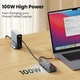 Док-станция USB-хаб 10в1 ASOMETECH (Type-C to 4K HDTV/VGA/SD/TF Card/USB 3.0/3.5mm/PD Fast Charge) 100 Вт - изображение 8