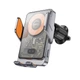Тримач для телефона автотримач із бездротовою зарядкою HOCO HW7 Transparent Discovery Edition wireless fast charging car holder air outlet Metal Grey (6942007608145) - зображення 1