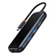 USB-хаб Baseus AcmeJoy 8-Port Type-C HUB Adapter (Type-C to HDMI*1+USB3.0*2+USB2.0*1+Type-C PD&Data*1+RJ45*1+SD/TF*1) WKJZ010613 Dark Grey - изображение 3