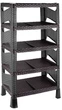 Етажерка 4-х ярусна Violet House 0733 Ротанг Гелаксі BLACK (6794478) - зображення 2