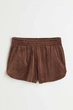 Шорты велюровые H&M 271006407 XL Коричневый - изображение 1