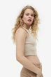 Топ H&M 271049251_darkbeige XS Темно-бежевый - изображение 2
