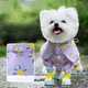 Дождевик для собак Hipidog PSunny L с капюшоном и принтом, Фиолетовый (HPDPSN12) - изображение 3