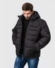 Чоловіча зимова тепла стильна куртка пуховик з капюшоном зимовий Thinsulate BLACK VINYL 23-2251 56 чорний 22515 - зображення 5