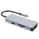 Type-C-Хаб Proove Iron Link 6 in 1 (2*USB3.0 + SD/TF + RJ45 + HDMI) silver - зображення 3