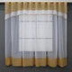 Гардина арка на кухню VR-Textil № 110к белый с янтарным 280х170 см (52-1010) - изображение 1