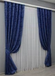 Комплект готовых штор VR-Textil Жаккард Sultan YL № 1483ш Синий 150х270 см 2 шт (33-0352) - изображение 3
