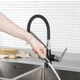 Смеситель для кухни на две воды Frap F4374-2 черный/хром - изображение 2