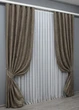 Комплект готовых штор VR-Textil Жаккард Sultan XO № 1486ш какао 150х275 см 2 шт (33-0390) - изображение 3