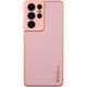 Шкіряний чохол Xshield для Samsung Galaxy S21 Ultra Рожевий / Pink - зображення 1