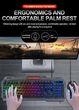Игровая проводная клавиатура TWolf T16 c RGB подсветкой и подставкой для телефона Black - изображение 3