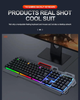 Игровая проводная клавиатура TWolf T16 c RGB подсветкой и подставкой для телефона Black - изображение 5