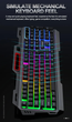 Игровая проводная клавиатура TWolf T16 c RGB подсветкой и подставкой для телефона Black - изображение 7