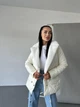 Женская зимняя стеганая куртка с мехом K&ML M ( 46 ) Молочный ( 47 - 03) - изображение 8