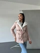 Женская зимняя стеганая куртка с мехом K&ML XS - S (42-44) Бежевый ( 47 - 02) - изображение 2