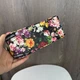Женская мини сумка каркасная Kirs черная сумочка клатч с цветочками черная (1684Е) - изображение 11