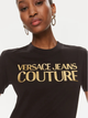 Футболка бавовняна жіноча Versace Jeans Couture vjc76haht04cj00tg89 M Чорна (8052019581324) - зображення 4