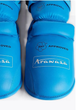 Защита ног для карате WKF (голень и стопа) Arawaza синяя размер S - изображение 3