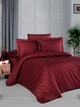 Постільна білизна First Choice сатин Dark жакард — Lamone Dark Red євро - зображення 1