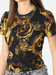 T-shirt damski bawełniany Versace Jeans Couture vjc76hah6d8js287g89 XS Czarny/Żółty (8052019589115) - obraz 3