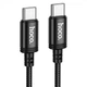 Кабель HOCO X91 Radiance 60W charging data cable for Type-C to Type-C(L=3M) Black - изображение 1