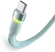 Кабель Essager Colorful LED USB Cable Fast Charging 3A USB-A to Type C 1 м Blue (EXCT-XCD03_1) - изображение 3