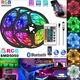 Світлодіодна стрічка RGB Smart LED розумна LED стрічка з пультом дистанційного керування та Bluetooth управління з телефону Самоклеюча гнучка світлодіодна стрічка 1м - зображення 1