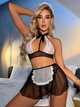 Комплект білизни Покоївка еротична білизна костюм Sexy XS/S черный (3-143) - зображення 2