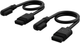 Kabel Corsair iCUE LINK 200 mm 90° 2 Pack Black (840006664369) - obraz 1