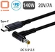 Кабель для заряджання ноутбука з тригером PD 140W Type-C на DC 5.5x2.5 (1.8 метри) - зображення 1