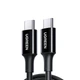Кабель UGREEN US300 USB-C to USB-C 100W 5A QC4.0 PD3.0 1m Black (80371) - зображення 1